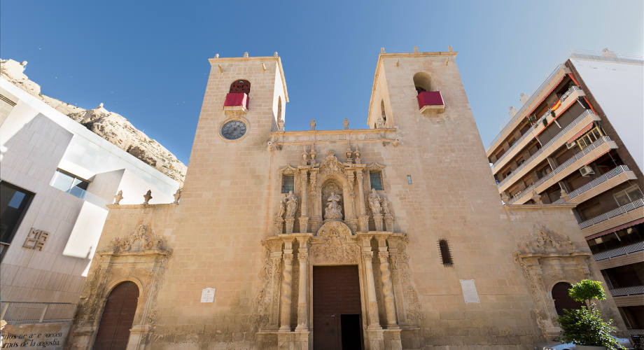 Facade of the Basilica of Santa Maria in Alicante