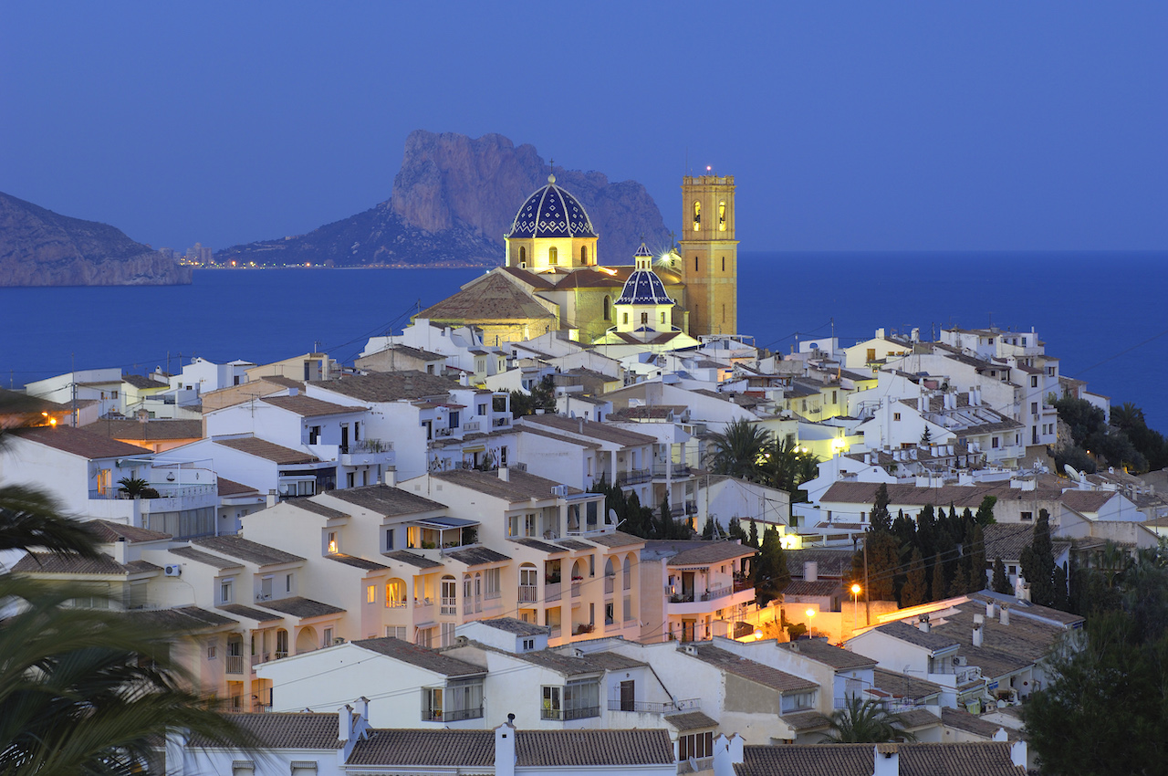 View of Altea and Peñon de Ifach